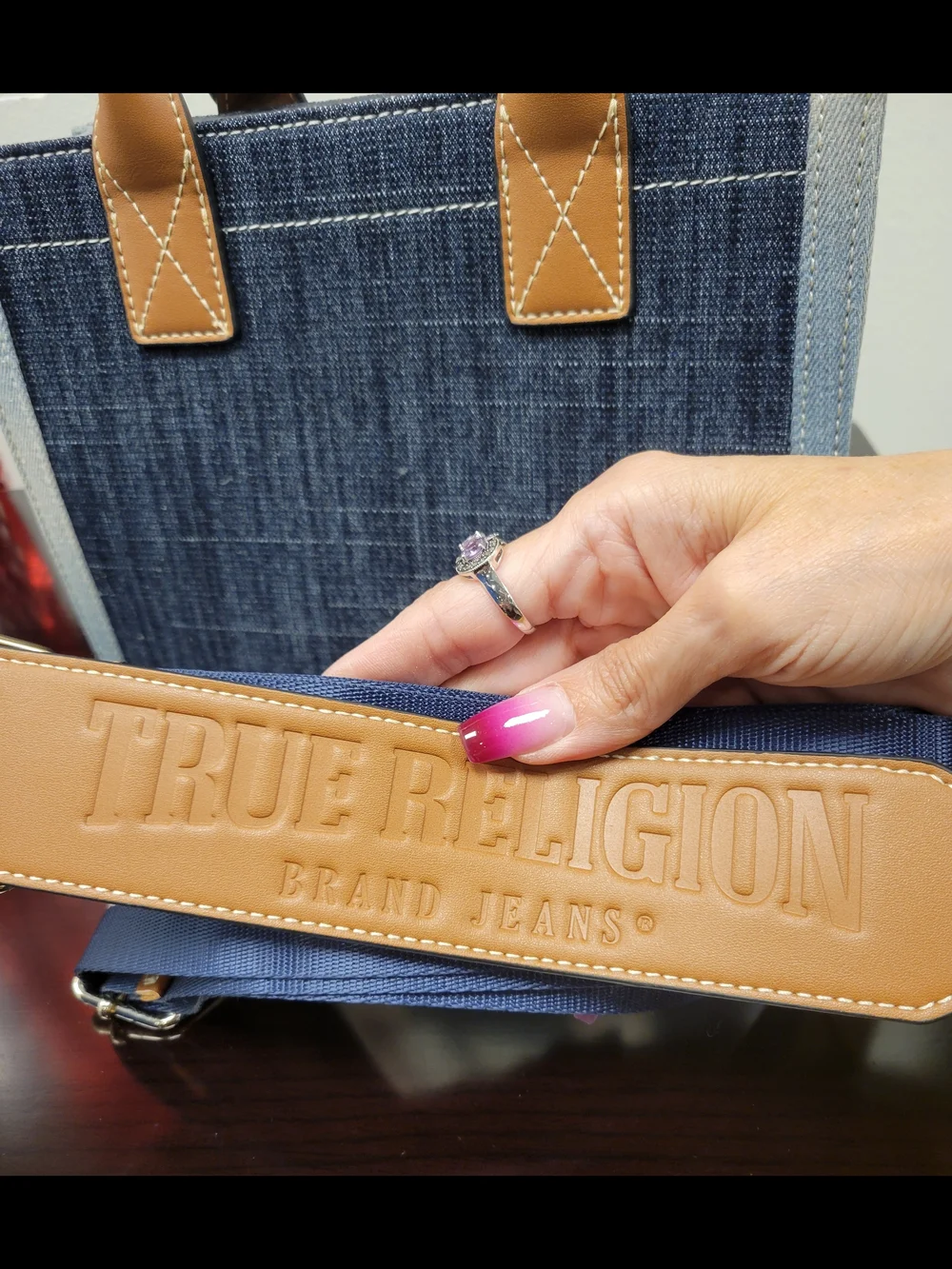 True Religion Modern Edge Denim Tote